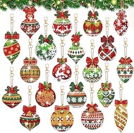 Pack of 20 Diamond Painting Christmas - 5D Diamond Painting Advent Calendar, Pendant Children/Adults