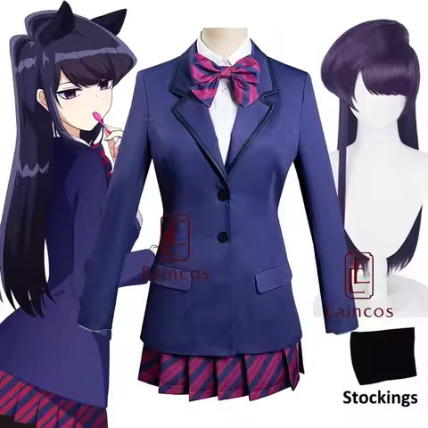 NewAnime can't communicate Shouko cosplay costume girls school uniform Komi San WA comyushou desu su