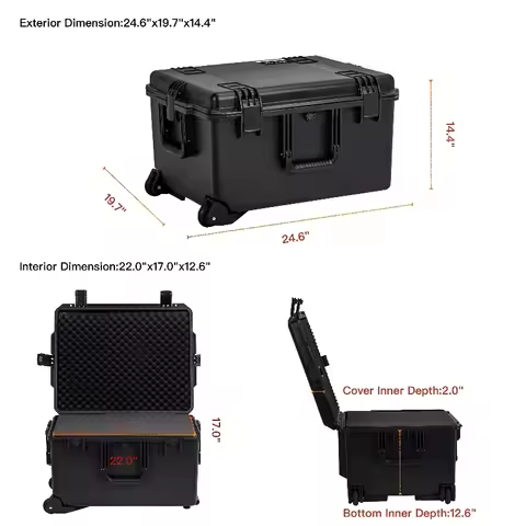 MJ-2750 China Manufacturer Promotional Online Shopping Durable Storage Case 625Lx500Wx366Hmm Plastic