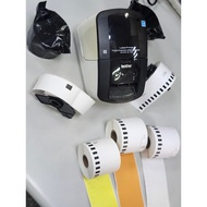 DK-22205 Yellow Background Black Letter/Orange Letter Label Sticker QL-800 810 700 500 DK-44605 DK22