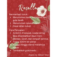 MERAH Quality Organic Dried Rosella Herbal Tea High Blood Cholesterol Red Roselle Flower Artisan Tea Good Quality Direct From The Garden