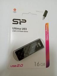 SP U03 16GB 隨身碟 USB2.0 經典菱格紋 奢華時尚 滑推設計 無蓋 廣穎 黑