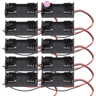 LONNG 10Pcs 2× 1.5V AAA Battery Holder, 3× 1.5V AAA with 15cm Wire 3× 1.5V AAA Battery Holder, Holde
