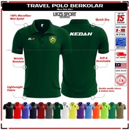 New Kedah FC Travel Jersey DX2 ALX Baju Berkolar Football Futsal Polo Official Team Wear Top Apparel