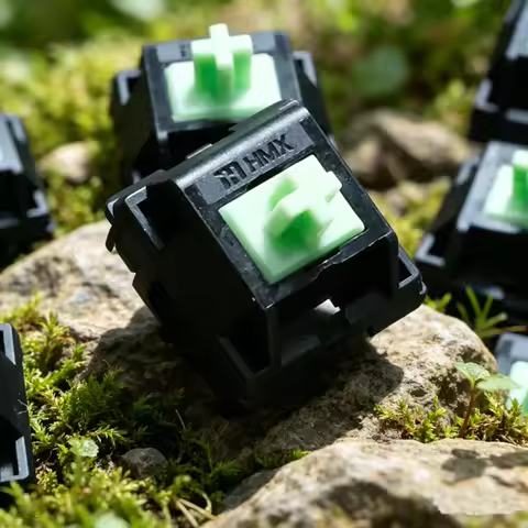 WJBY Lab x HMX Long Jing Tea S Switch HP HG Tactile Clacky Switches Long key stroke shaft center Mec