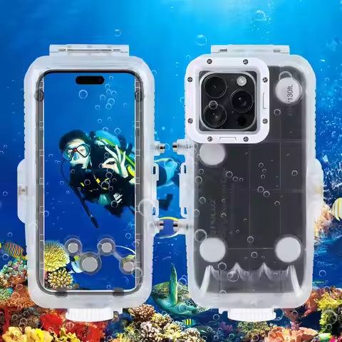 PULUZ 40m Waterproof Smartphone Case For iPhone 16 Pro Max, Not Supported on iOS 26