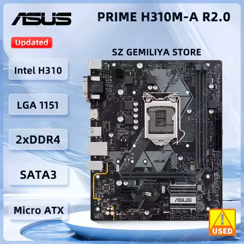 ASUS PRIME H310M-A R2.0 Motherboard Intel H310 LGA 1151 DDR4 32G Micro ATX support Core i3-8100 i5-8