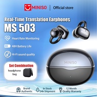 MINISO MS503 Heart Rate Monitoring Bluetooth Earphones AI video translation 135 language HIFI Wirele