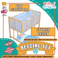 [5in1] baby bedding set baby cot bedding baby cot bumper baby bedding cot bumper sarung tilam baby b