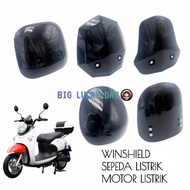 HITAM Winshield ELECTRIC BIKE UNIVERSAL ELECTRIC Motorcycle Various Brands And Types Of ELECTRIC Vehicles Black Mica Shell Hat ELECTRIC BIKE MOLIS UWINFLY EXOTIC GODA GENIO UNITED Spare Parts Accessories E-BIKE Quality Parts