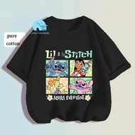 Lilo And Stitch Printed Tshirt For Kids | COD Tshirt Budak Lelaki | 100% Cotton | Premium | Short Sl