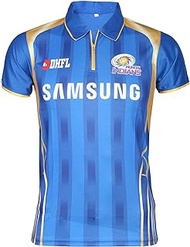 Cricket IPL Custom Jersey Supporter Jersey T-Shirt 2019 with Your Choice Name And Number Print (MI,42)