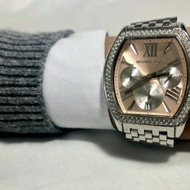 MICHAEL KORS Stainless Steel Watch Rose Gold Face with Studs