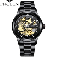 FNGEEN 6018 Mekanik Otomatis Jam Tangan Pria Luxury Stainless Steel Anti Air Automatic Watch + Kotak