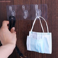 LUXELIVING Storage Rack Practical for Bathroom,Kitchen Transparent Traceless PVC Clothes Hanger