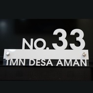 [Screw] House Number Plate Modern Nombor Rumah No Plat Alamat Rumah Acrylic Sign Minimalist 门牌