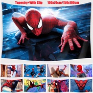 Tapestry with Clips Cartoons Movie Hero Spider-Man Pattern Polyester Tapestries Bedroom Wall Hanging Tapestry Home Decor