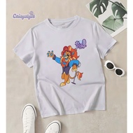 Children's T-shirt with Lloyd The Lion Indigo Park Game Image, Premium Unisex Material