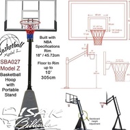 Rd541 Portable Basketball Hoop Z - Rim Bola Basket Ring Outdoor Indoor