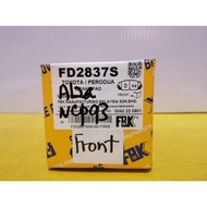 ALZA 1.5 2014 VIOS NCP93 E J 1.5 2008-2013 NCP91E G J 1.5 2005-2009 FRONT DISC BRAKE PAD DEPAN FBK F