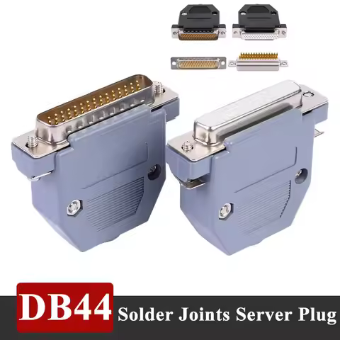 44 Pin Solder Joint Server Plug DB44 Male Female Connector Plastic Shell Industrial Grade Copper 3 R