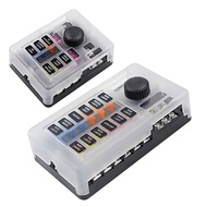 Blade Fuse Holder Block & Warning Indicator Power Distribution Panel Board Car Boat Fuse Box Holder