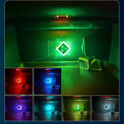 Car Interior USB/Type C LED Mood Light Touch Control Night Lamp with 6 Color and 4 Modes for Vehicle