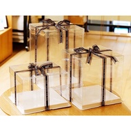 TTB White Color Base 7/8/10 inch PET Transparent Top Cake/Packaging Box  - 1pc/pkt