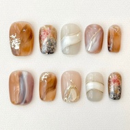 Press On Nails - Golden (XS) [FREE TOOLS]