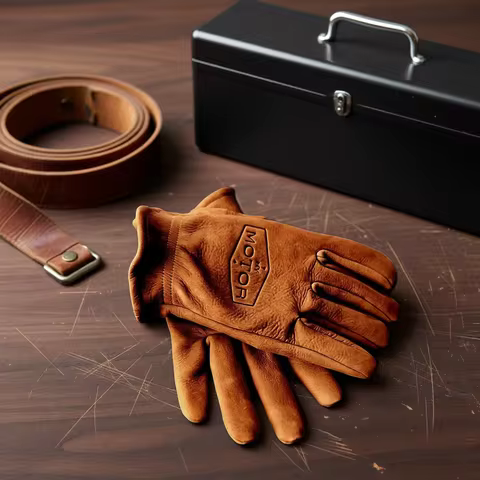 Gloves Dirtbike Motocross Vintage Frosted Cowhide Leather Motorcycle Gloves for Men Women Driving Ac