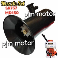 SR737 Nozzle assy Nojel komplit rumah spuyer lengkap mesin mist blower sprayer semprot hama MD150 SR 737