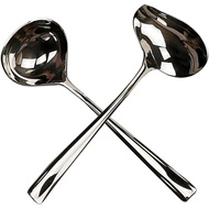 2 Pieces Stainless Steel Small Ladle, Gravy Ladle, 7.3” Sauce Drizzle Spoon with Spout, Small Sauce 