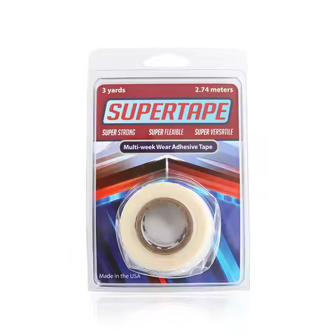 Super Tape Roll 3/4'/1' X3 Yards Multi-week Wear Adhesive Tape Adhesive Tape for Hair Extensions Lac
