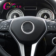 Color My Life Aluminum Car Steering Wheel Logo Circle Trim for Mercedes Benz B180 B200 B260 W245 W246 2012-2014 Accessor