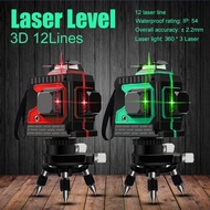 Waterpass Laser Alat Tukang Bangunan Self Leveling 8 Line Laser 3D High-precision Pengukur Sudut Gar