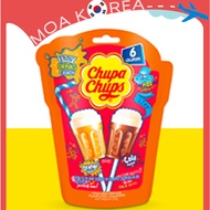 ◀MOA's PICK▶[Chupa Chups] 6 pieces Fizzy Lollipops 90g (Coke/Orange) Fizzy Drinks Candy