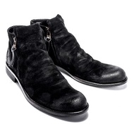 ARGIS 雅痞雙拉練款造型皮靴 #12112麂皮黑 -日本手工製