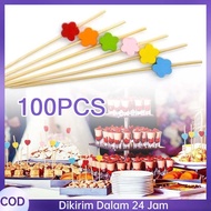 100pcs Disposable Fruit Cutting Skewers Fruit Cocktail Skewers Fruit Decoration Cute Fruit Skewers