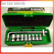 TEKIRO SOCKET WRENCH SET 8-24 MM 10PCS Tekiro socket wrench set 8mm-24mm 10pc tekiro
