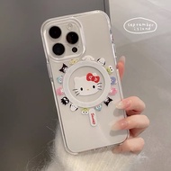 Cartoon Lovely Hello Kitty My Melody Magsafe Mobile Phone Case For iPhone 15 Pro Max 14 Pro Max 13 P