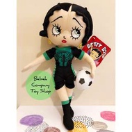 ⚽️14吋/35cm 2010 Betty Boop 足球隊 美女貝蒂 玩偶 絕版 美國二手玩具 環球 貝蒂 娃娃