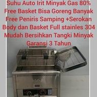 Gas Deep Fryer Suhu Automatis Penggorengan Gas