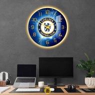 Chelsea Premium UV Printed Round LED Wall Mirror Mount Clock