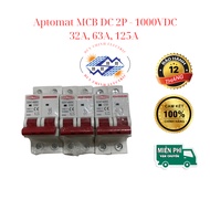Aptomat MCB DC 2P - 1000VDC 20A, 32A, 40A, 63A (Specialized for solar energy systems) mcb 20a mcb 32