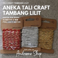 3mm x Wrapped Rope Craft 3m – Premium Quality from Vis-1 for Various Creations and Decorations