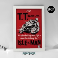 Poster TT Moto Racing Isle Of Man Vintages Retro