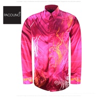 Pacolino Long Sleeve Printed Batik Shirt - Pink Colour BK7912