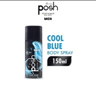 POSH MEN BODY SPRAY COOL BLUE 150 ML NOT AXE DEODORANT ROLL ON