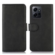 全城熱賣 - 適用於 小米 紅米 Note 12 4G 國外版 鏡窗牛紋手機皮套（黑色）