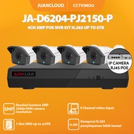 Juan CLOUD JA-D6204-PJ2150-P 4CH 5MP POE NVR KIT H.265 UP TO 6TB